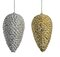 10 Inch Shiny Pine Cone Ornament In Gold Or Silver