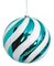 Reflective/Glittered Twill Ball Ornaments In 3 Colors