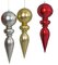 40 Inch X 10 Inch Shiny Final Ornaments In Red, Gold, Silver