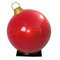 33.5 Inch Fiberglass Glossy Glittered Ball Ornaments | Glittered Red, Gold, Blue, Or Silver