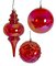 Red Iridescent Ball or Finial Ornaments | 5" Ball, 6" Ball, 10" Finial