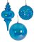 Blue Iridescent Ball Or Finial Ornaments | 5 Inch Or 6 Inch Ball Or 10 Inch Finial