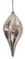 8 Inch Champagne Shiny Pearl Drop Finial with Glitter