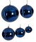 Reflective Navy Blue Ball Ornaments | 4 Inch, 6 Inch, 8 Inch, 10 Inch, Or 12 Inches
