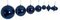 6 Inch Reflective Navy Blue Onion Ornament
