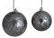 Pewter or Silver Marble Ball Ornaments | 5" or 6" Sizes