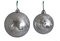 Pewter or Silver Marble Ball Ornaments | 5" or 6" Sizes