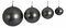 Matte Charcoal Ball Ornaments | 4 Inches, 6 Inches, 8 Inches, or 10 Inches