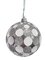SILVER MERCURY FINISH GLITTERED SILVER/WHITE POLKA DOT BALL ORNAMENT | 4 INCH AND 6 INCH