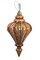 10 INCH ROSE GOLD/CHAMPAGNE/OLIVE MERCURY GLASS FINIAL WITH GLITTER