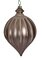 6" x 4" Matte Onion Finial with Glitter Ornament | Red, Dk. Green, Gold, Silver, Rose Gold, Burgu...