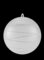 6 INCH FROSTED/GLITTERED WHITE BALL ORNAMENT
