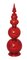 32" Reflective Finial Cone Ornament - Red, Silver, or Gold