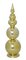 32" Reflective Finial Cone Ornament - Red, Silver, or Gold