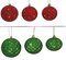 Fire Retardant Uv Pearl Gloss Grid Ball Ornament In Red, Green, Champagne, Silver