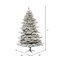 12 feet x 84 inches Flocked Mountain Kiana Pine Full 7377T