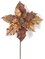 20 INCH METALLIC/GLITTERED RED AND GOLD POINSETTIA STEM