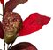 36 Inch Metallic/Glittered Red Magnolia Spray Or Swag With Twigs