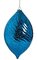 10" x 5.5" Plastic Mercury Glass Finish Oval Ornament - Blue