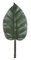 11" Extra Large Banyan Leaf Stem - 7.5" Leaf - 4.5" Width - Dark Green