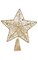 12 inches x 9 inches Wire Glittered Star Tree Top Ornament - Gold