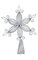 12 inches x 9 inches Wire Glittered Star Tree Top Ornament - Silver