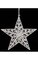 12 inches Glittered Star Ornament - White