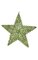 12" Glittered Wire Star Ornament - Double-Sided - Green