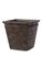 Fiberglass Riveted Panel Square Pot - Weathered Bronze