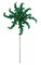 15" Velvet Poinsettia Spray with Sequins - Green