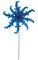 15 inches Velvet Poinsettia with Sequins - Blue