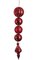 20 inches Ball Finial Ornament - Shiny - Red