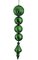 20 inches Ball String Finial Ornament - Reflective/Matte Mix - Green