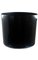 20 inches Black Plastic Container - 20 inches Outside Diameter - 18 inches Height