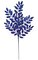 21 inches Plastic Glittered Locus Spray - 9 inches Width - Blue