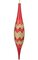 22" x 4" Plastic Shiny Glittered Finial Ornament - Red/Gold