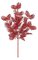 23 inches Plastic Glittered Fern Spray - 7.5 inches Stem - 12 inches Width - Red