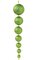 24 inches x 4 inches Foam Hanging Septuple Ball Ornament - Green Glitter