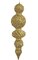 23 inches x 6 inches Tinsel Glittered Finial - Gold