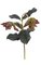 27" Medinilla Stem - Soft Touch - 6 Leaves - 2 Flowers - Burgundy