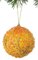 3.5" Jeweled/Beaded Ball Ornament - Orange/Yellow
