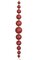 31.5" Foam Glittered Ball Chain Ornament - String Both Ends - Red