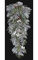 32 inches Flocked Longleaf Swag with Pine Cones - Silver Ice Twigs