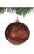 4" Plastic Ball Ornament - Antique Brown