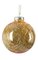 4" Ball Ornament with Tinsel - Gold