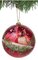 4" Plastic Ball with Cardinals Ornament - Red