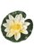 4" Foam Floating Lotus - 1 Flower with Yellow Center