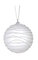 4" Plastic Frosted Ball Ornament - White