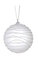 4 inches Plastic Frosted Ball Ornament - White