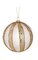 4" Plastic Frosted/Glittered Ball Ornament - Gold
